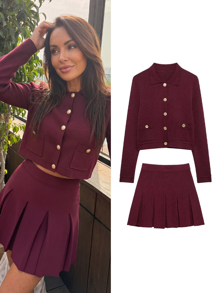 Longline Cardigan Knit - Conjuntos Elegantes para Mulheres com Saias