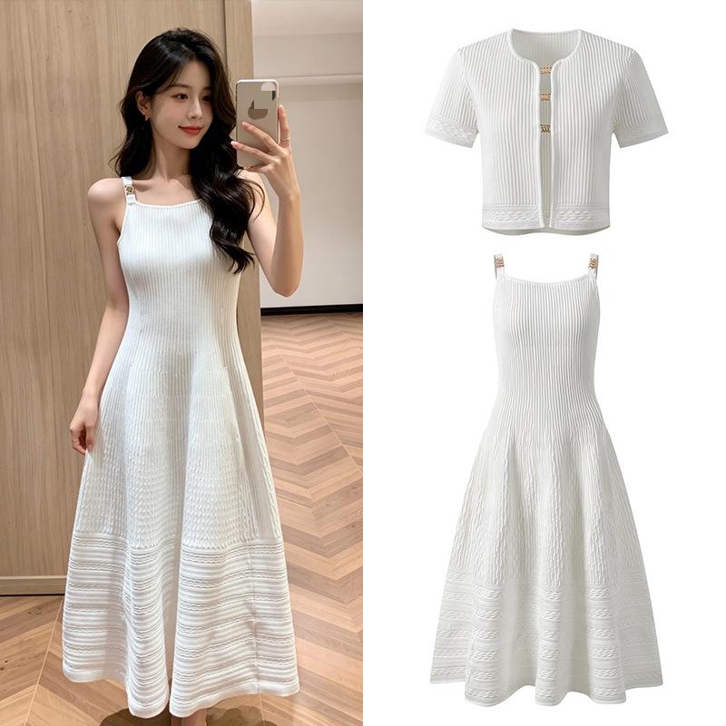 Longline Cardigan Knit - Conjunto Feminino Elegante de Verão 2026: