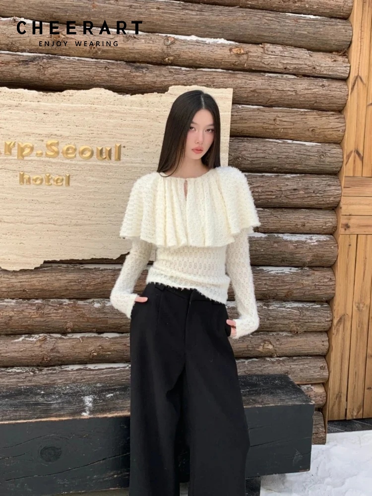 Women'S Fashion Designer Clothes - Blusa de Tricô de Manga Longa