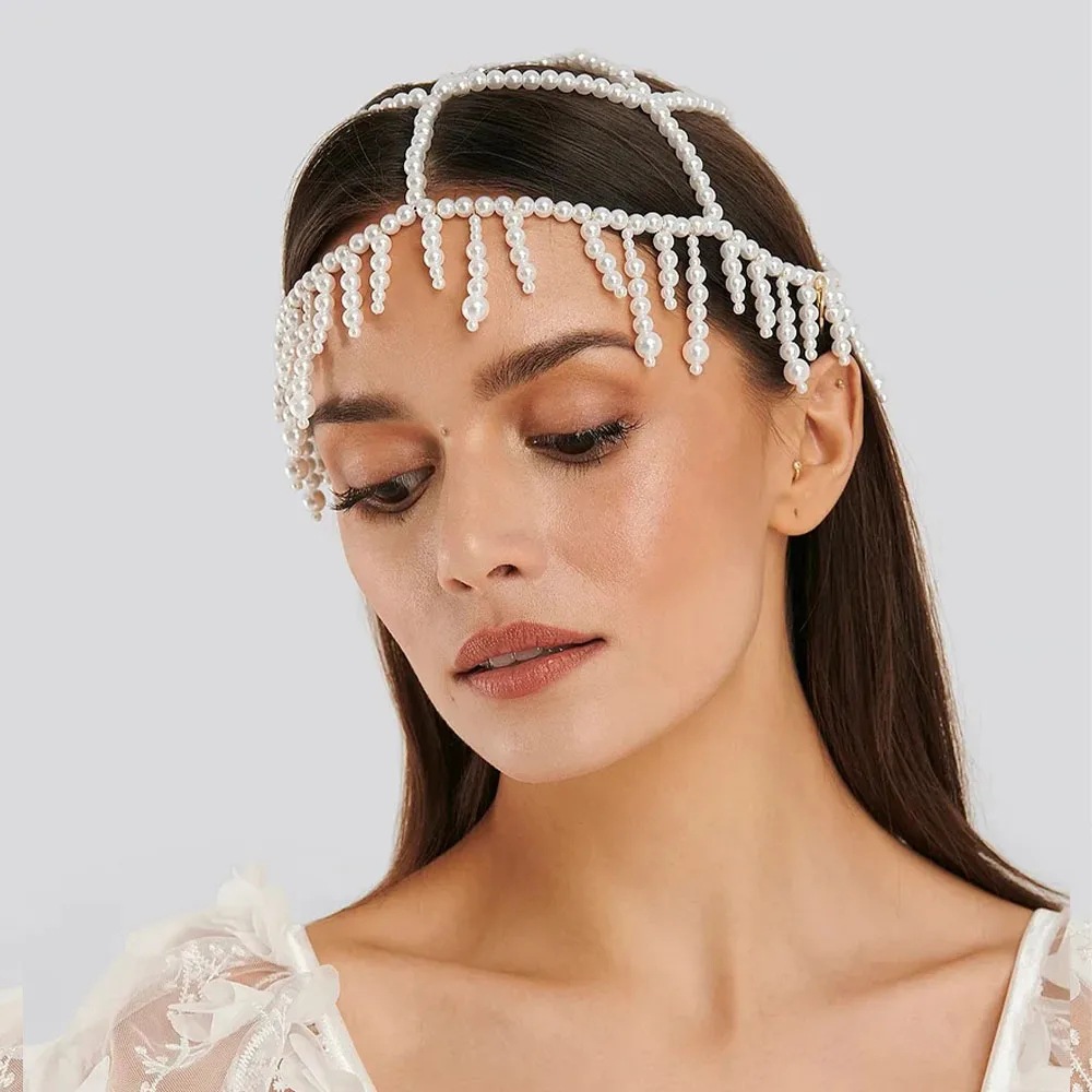 Women'S Fashion Roaring 20S - Moda pérola franja headpiece boné de