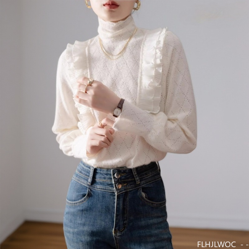 Women'S Fashion Designer Clothes - Design francês gola alta blusa ano