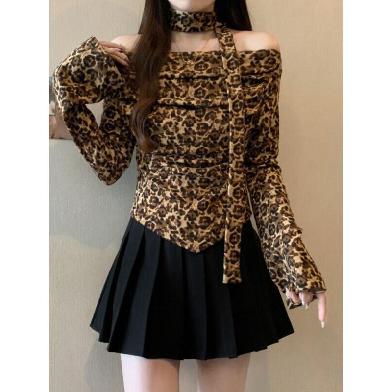 Women'S Fashion Designer Clothes - Blusa Feminina Estampada de Leopardo com