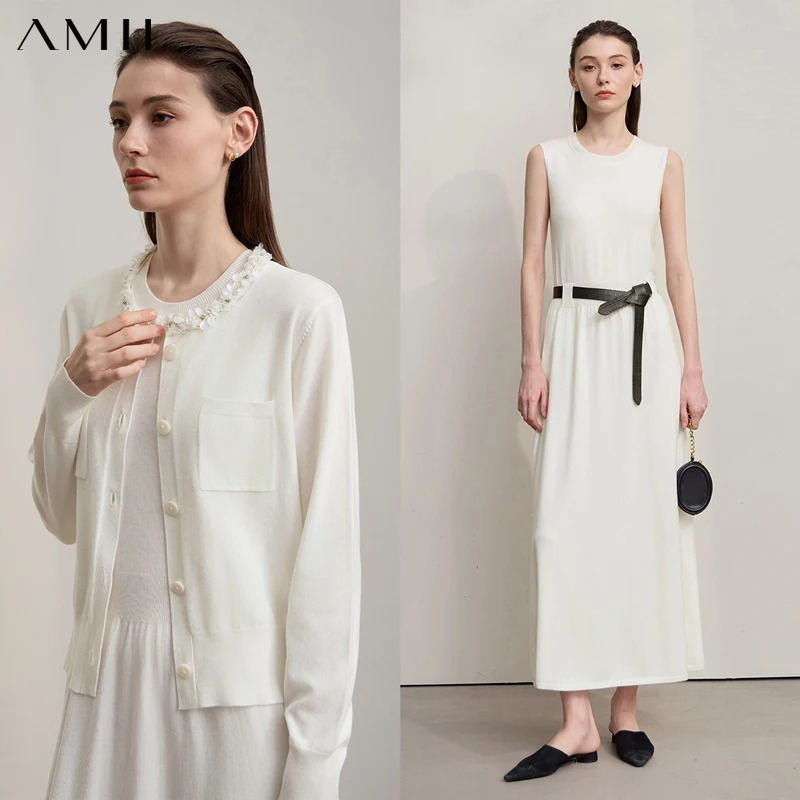 Longline Cardigan Knit - Vestidos Midi AMII 2026, Novo Cardigã