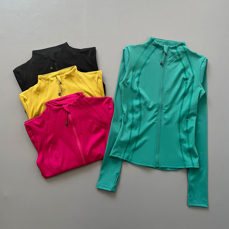 Women'S Fashion Long Coat - Jaqueta Esportiva Feminina com Zíper Completo,