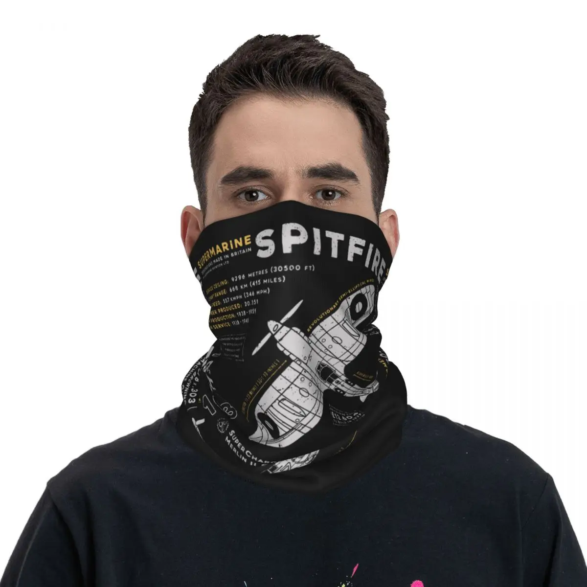Women'S Fashion Ww2 - Nova bandana Spitfire com estampa de