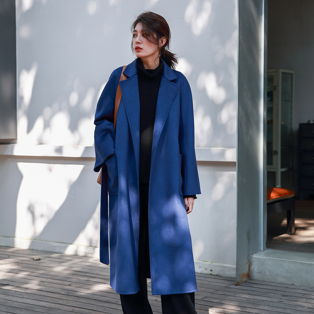 Women'S Fashion Long Coat - Casaco Longo Feminino Allingentle com Gola