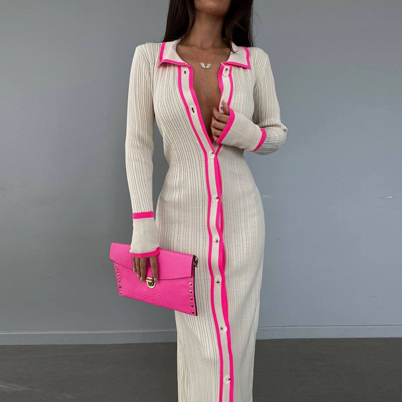 Longline Cardigan Knit - Outono de malha de manga comprida