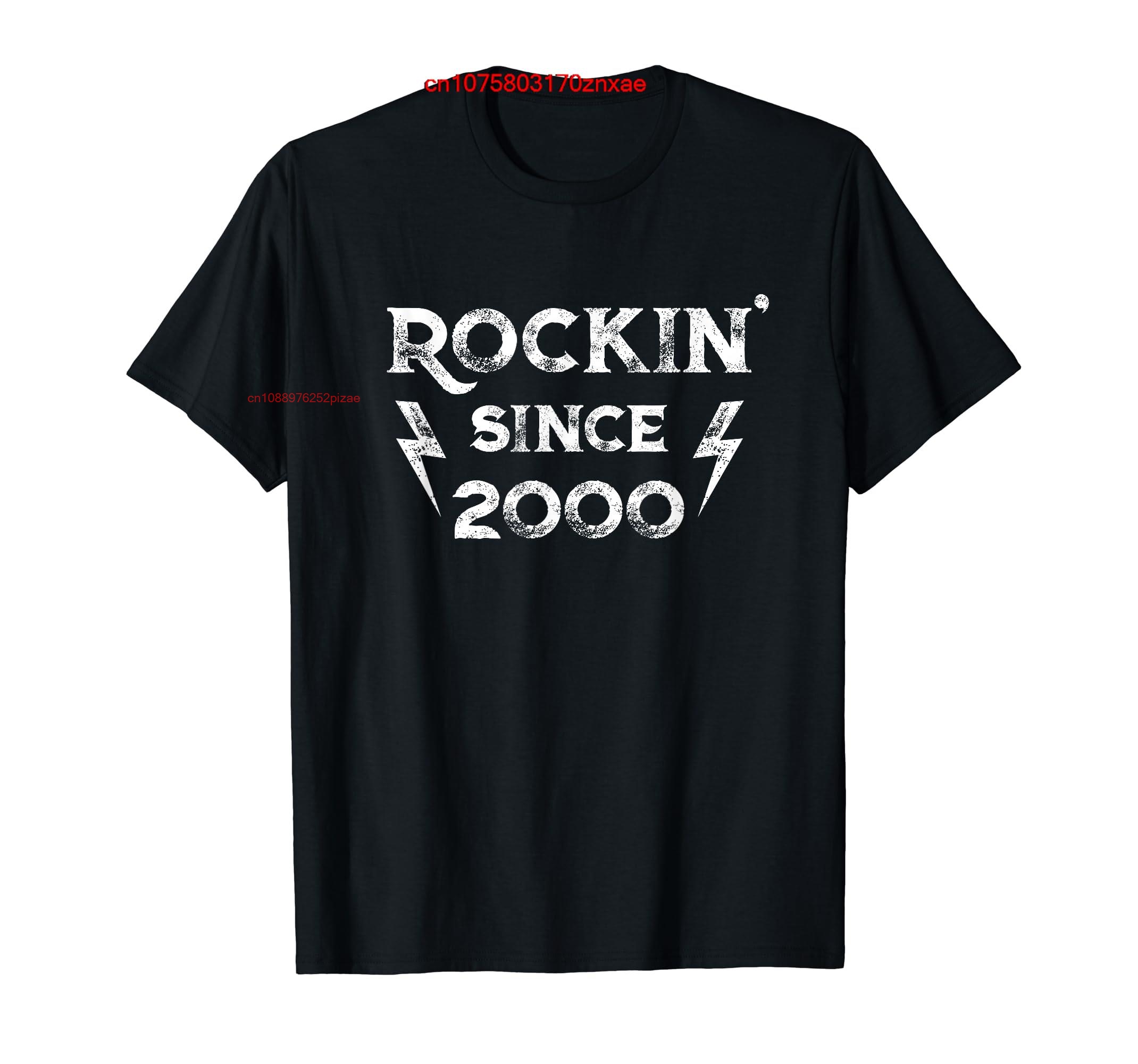 Women'S Fashion Year 2000 - 100% algodão 23 anos: clássico rock