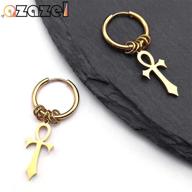 Women Fashion Egypt - Egito ankh cruz hoop gota balançar