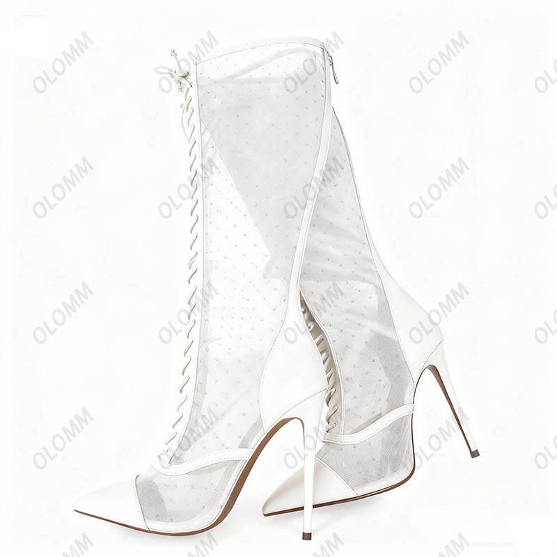Olomm Artisan Crafted Sheer Me - Women'S Fashion Knee High Boots avaliação e preço