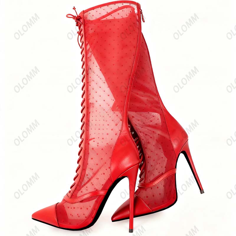 Olomm Artisan Crafted Sheer Me - Women'S Fashion Knee High Boots avaliação e preço