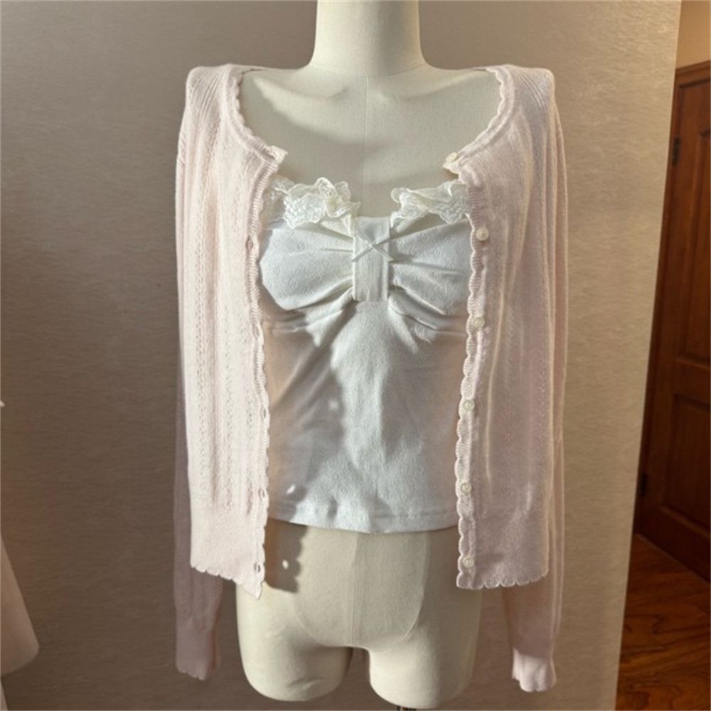 Conjunto Elegante de Camisola  - Longline Cardigan Knit avaliação e preço