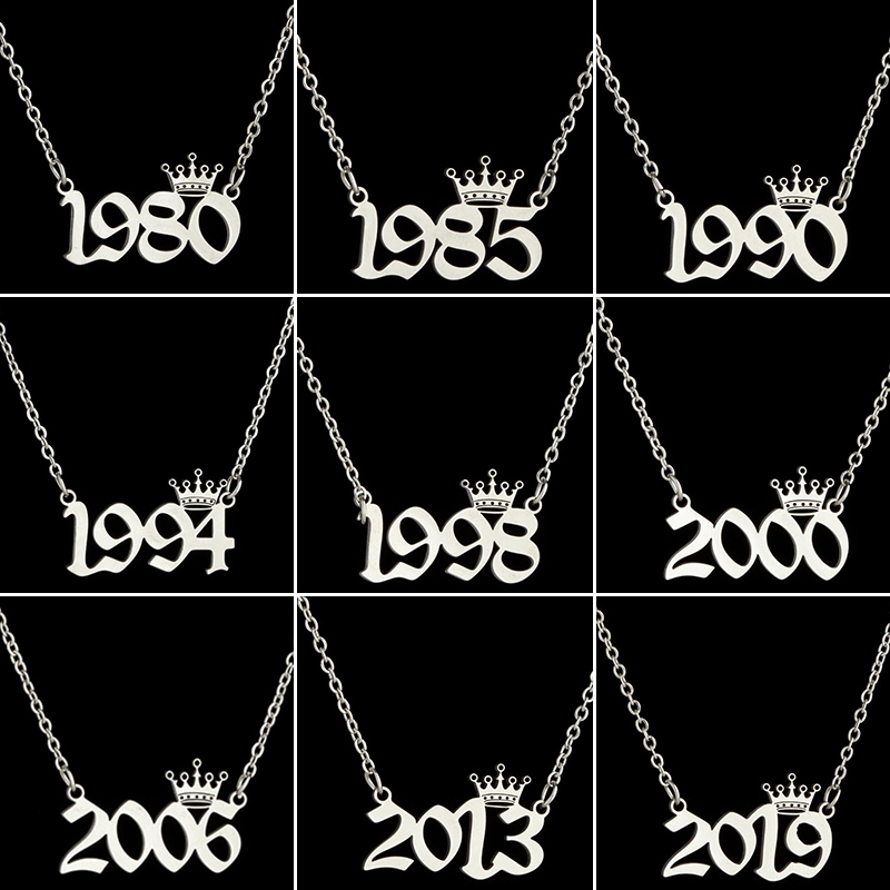 Colares de número de ano de co - Women'S Fashion Year 2000 avaliação e preço