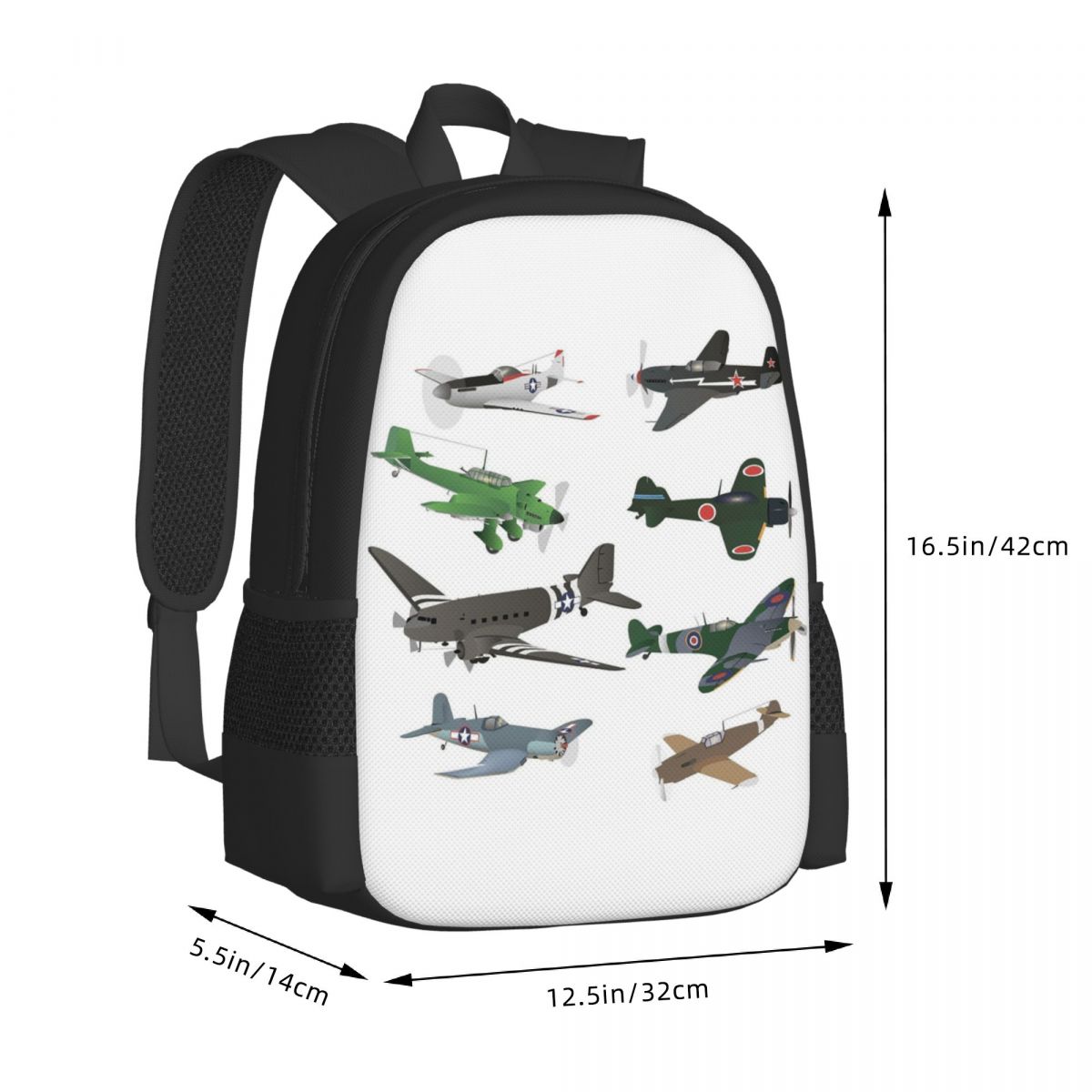 Mochila escolar com vários avi - Women'S Fashion Ww2 avaliação e preço