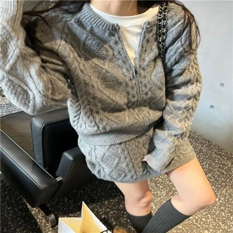 Casaco de Malha com Zíper e De - Women'S Fashion Long Coat avaliação e preço