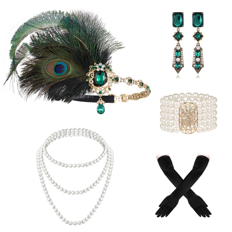 Conjunto de acessórios flapper - Women'S Fashion Roaring 20S avaliação e preço