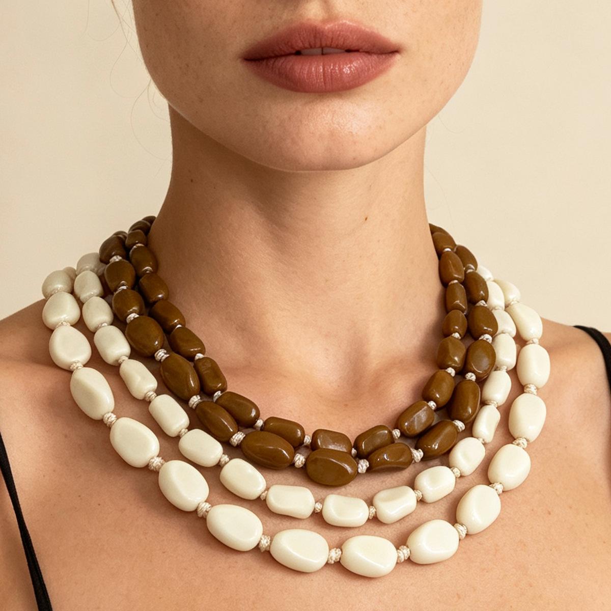 Colar de Pérolas Geométricas I - Women'S Fashion Ww2 avaliação e preço