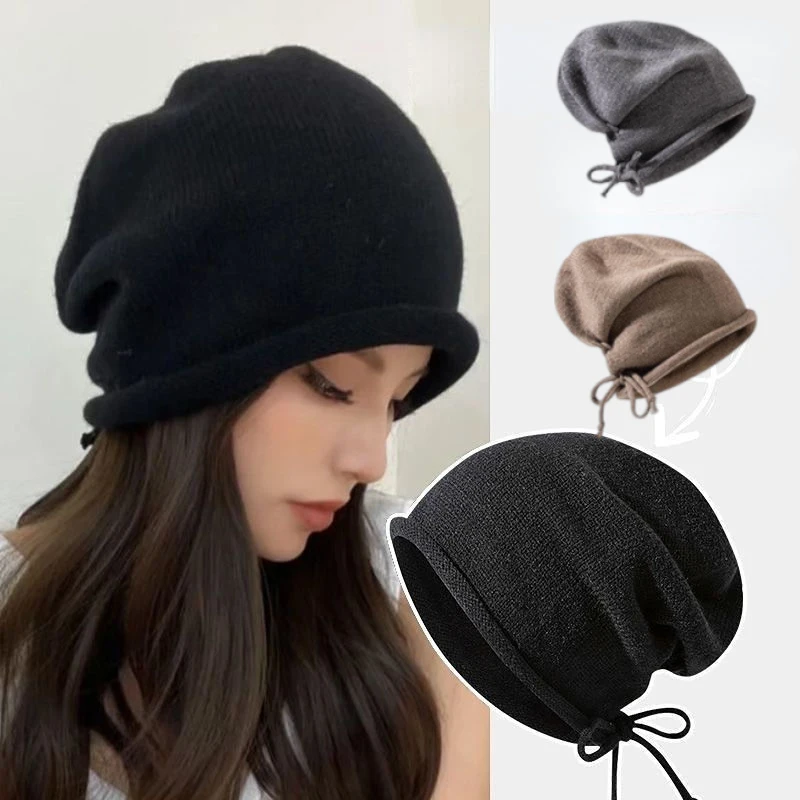Gorro de malha capuz feminino  - Women Fashion Hats avaliação e preço