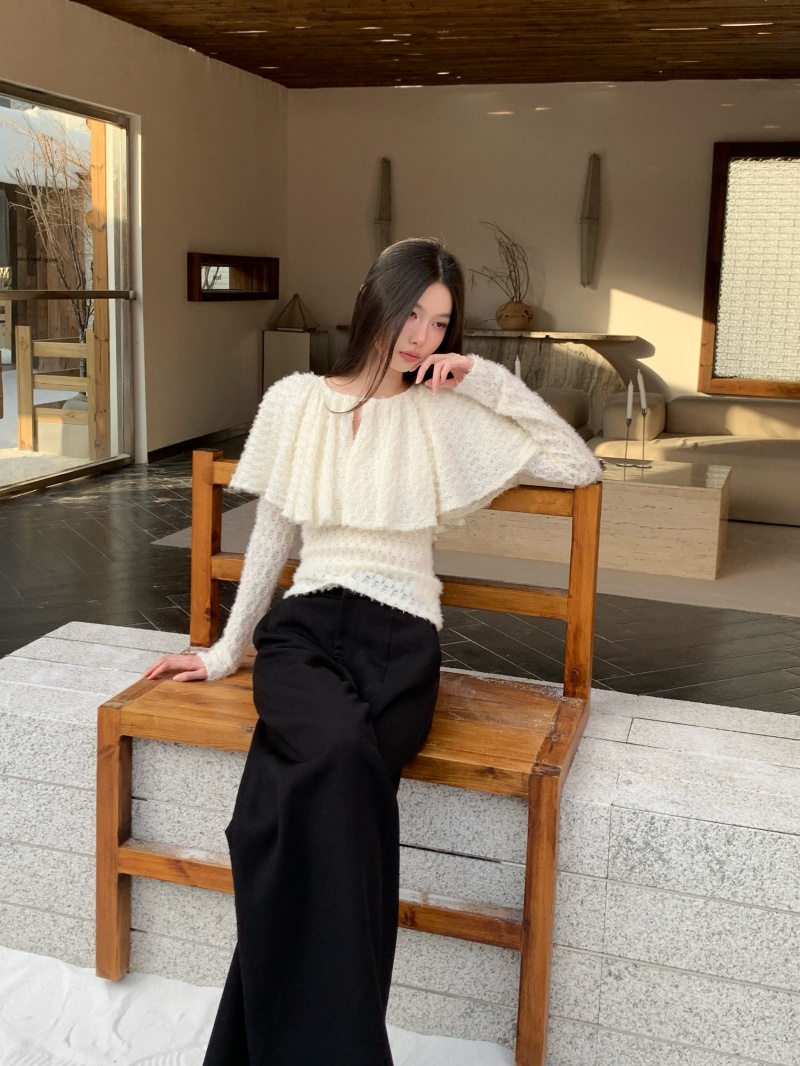 Blusa de Tricô de Manga Longa  - Women'S Fashion Designer Clothes avaliação e preço