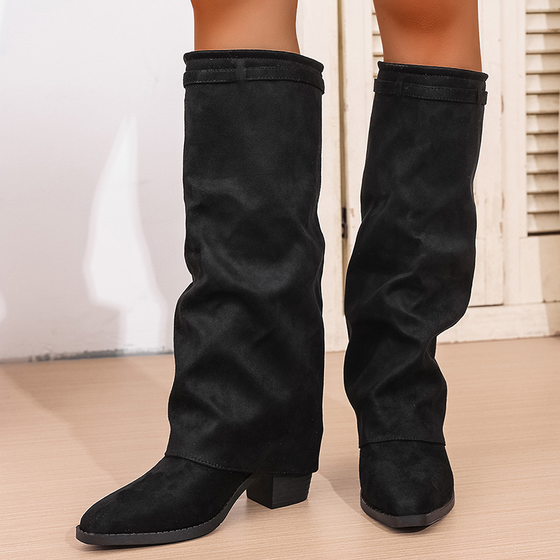 Moda deslizamento em botas de  - Women'S Fashion Knee High Boots avaliação e preço