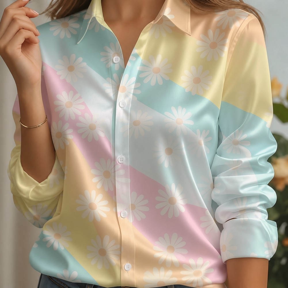 Camisa Feminina de Cetim com G - Trend Women Fashion avaliação e preço