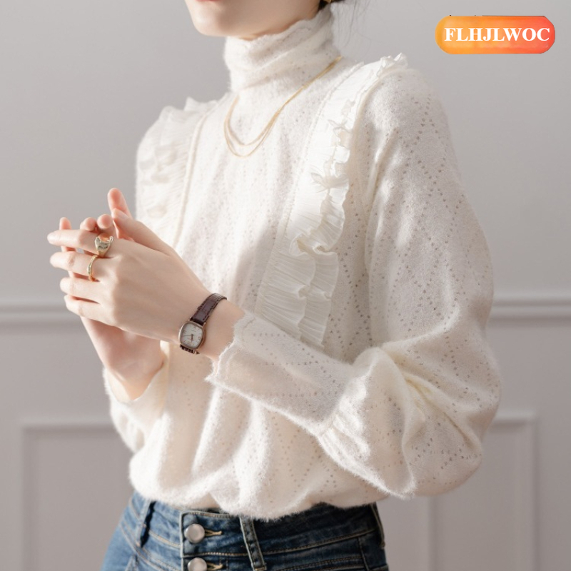 Design francês gola alta blusa - Women'S Fashion Designer Clothes avaliação e preço