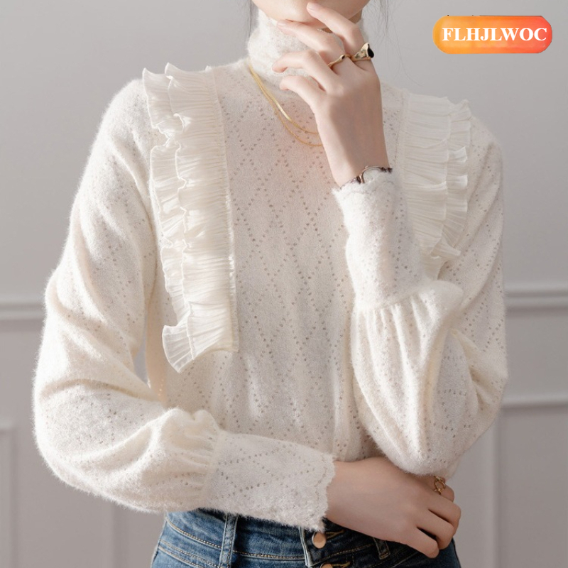 Design francês gola alta blusa - Women'S Fashion Designer Clothes avaliação e preço
