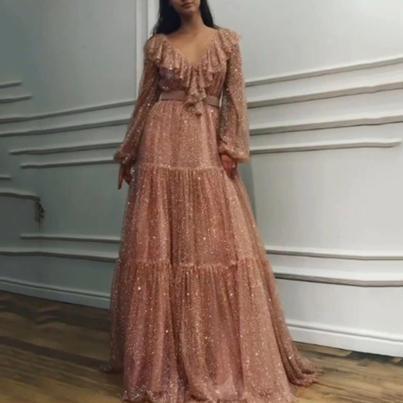 Moda malha dourada manga longa - Women'S Fashion Gilded Age avaliação e preço