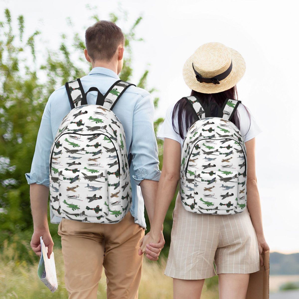 Mochila escolar com vários avi - Women'S Fashion Ww2 avaliação e preço