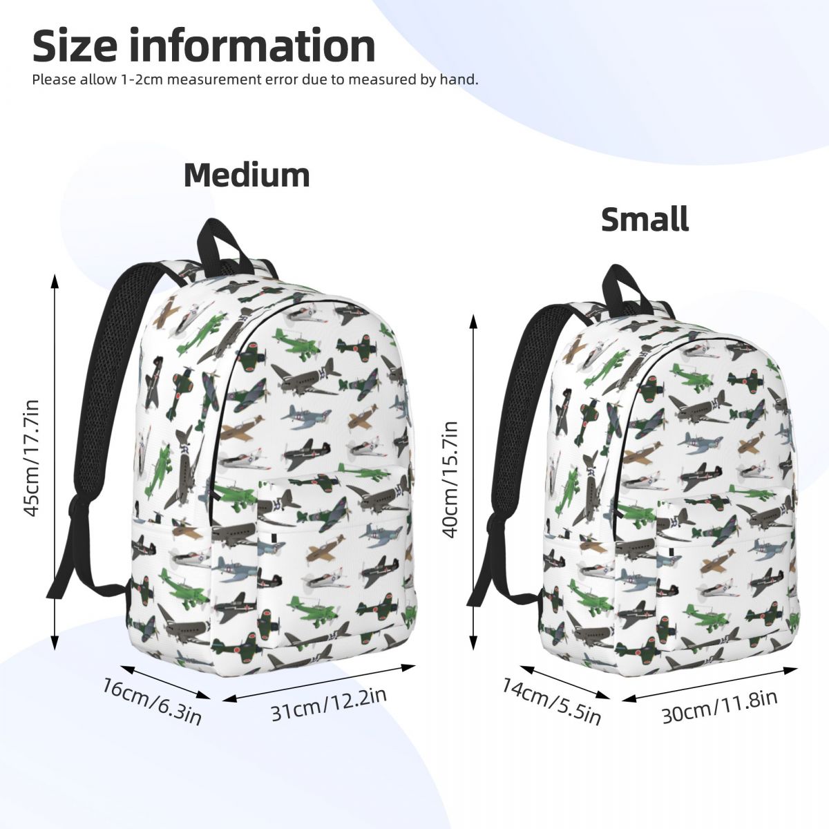 Mochila escolar com vários avi - Women'S Fashion Ww2 avaliação e preço