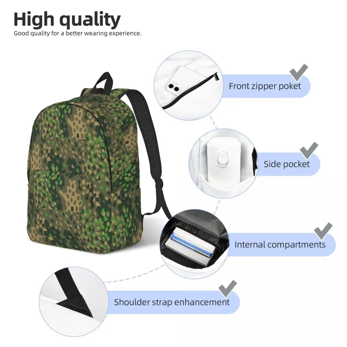 Alemão WW2 Mochila de Camuflag - Women'S Fashion Ww2 avaliação e preço