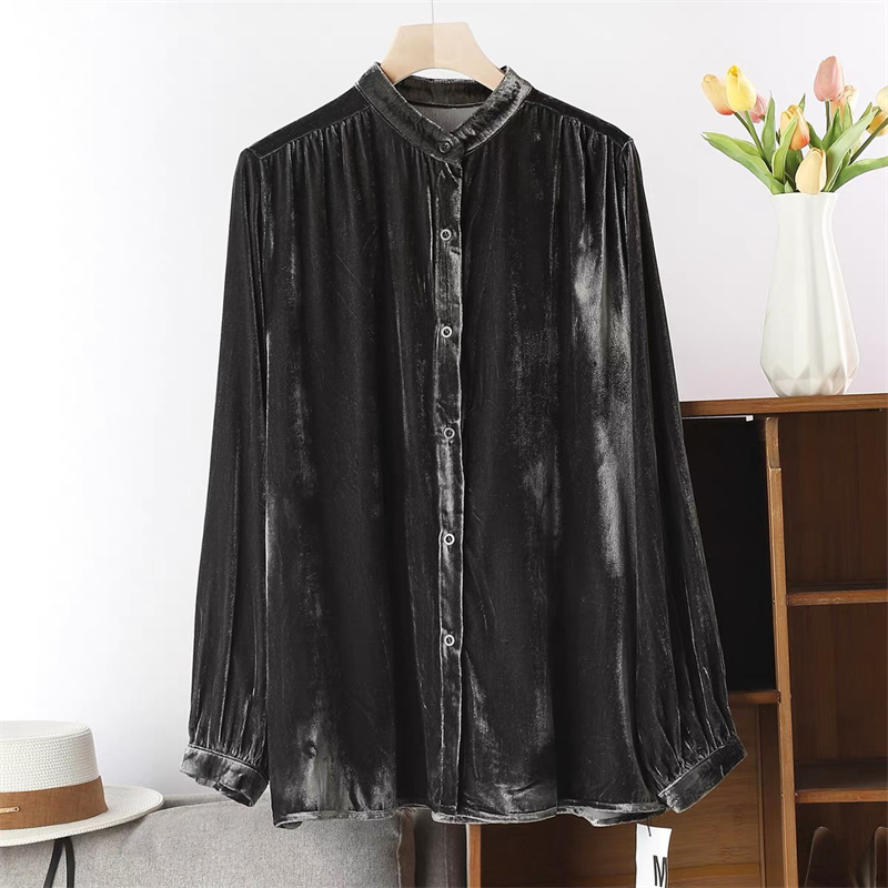Camisa Feminina Casual de Cor  - Women'S Fashion Middle Ages avaliação e preço
