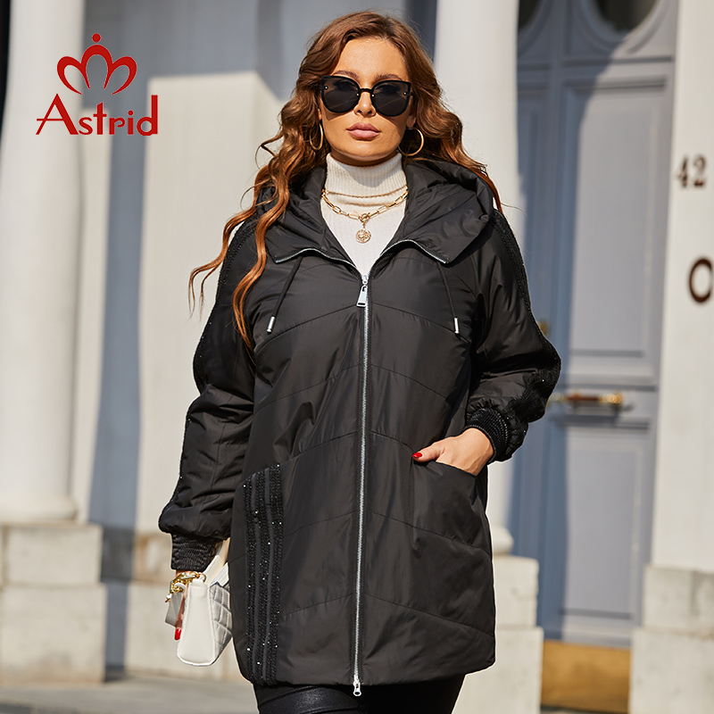 Astrid-Parkas com capuz femini - Women'S Fashion Long Coat avaliação e preço