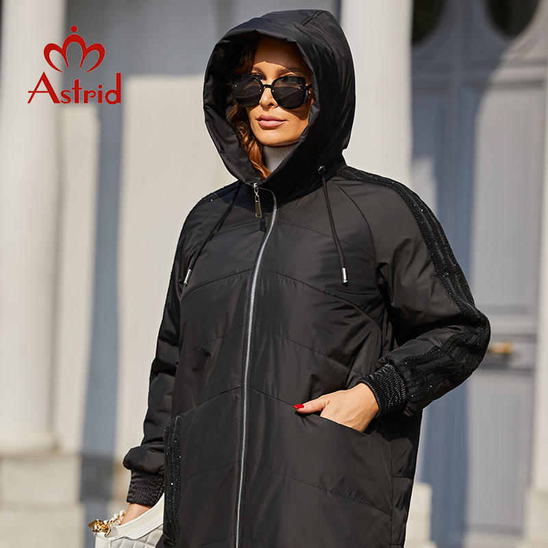 Astrid-Parkas com capuz femini - Women'S Fashion Long Coat avaliação e preço