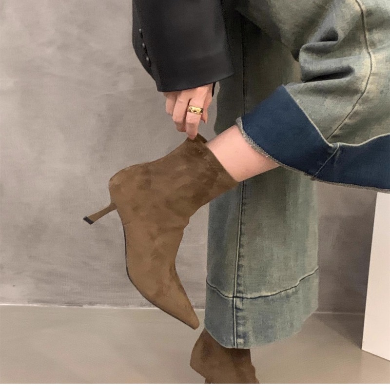 Botas Femininas de Camurça Elá - Women'S Fashion Socks avaliação e preço