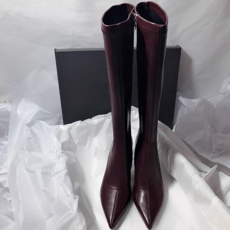 Outono nova moda stiletto bota - Women'S Fashion Knee High Boots avaliação e preço