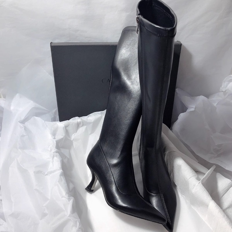 Outono nova moda stiletto bota - Women'S Fashion Knee High Boots avaliação e preço