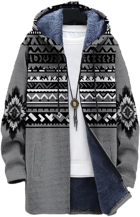 Jaqueta asteca masculina cardi - Longline Cardigan Knit avaliação e preço