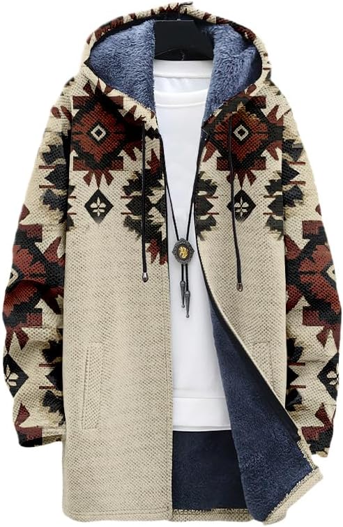 Jaqueta asteca masculina cardi - Longline Cardigan Knit avaliação e preço