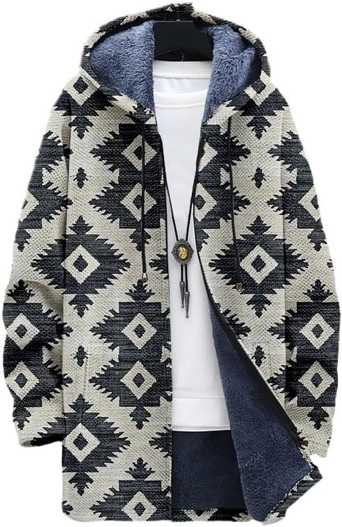 Jaqueta asteca masculina cardi - Longline Cardigan Knit avaliação e preço