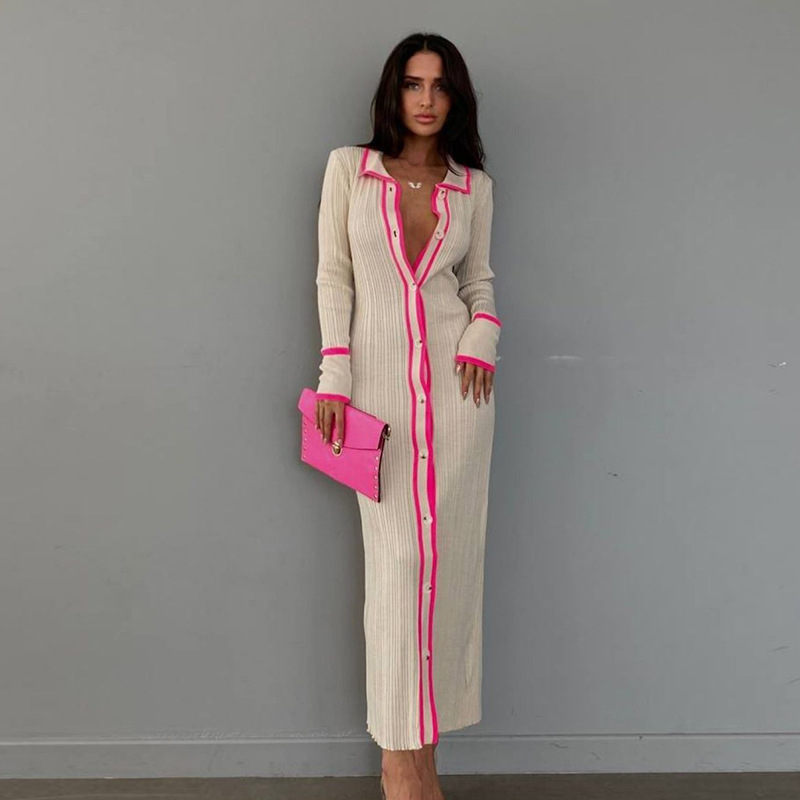 Outono de malha de manga compr - Longline Cardigan Knit avaliação e preço