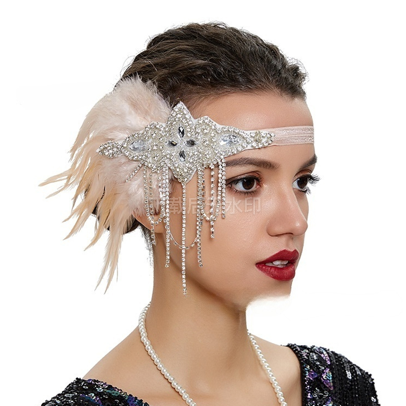 Vintage Flapper Headband com P - Women'S Fashion Roaring 20S avaliação e preço