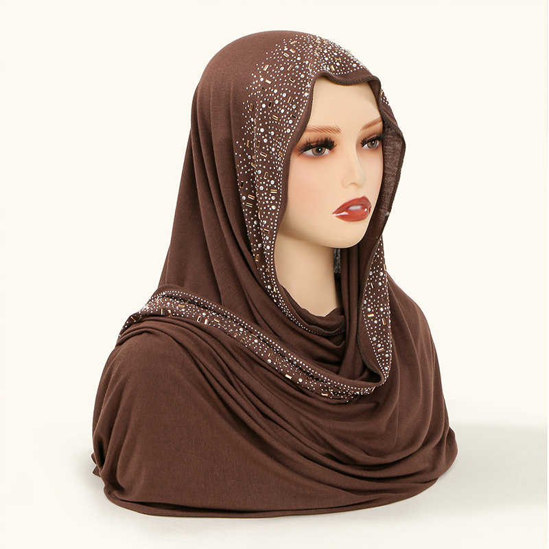 Lenço Hijab de Algodão com Str - Trend Women Fashion avaliação e preço