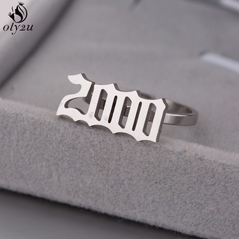 Oly2u Anéis personalizados com - Women'S Fashion Year 2000 avaliação e preço