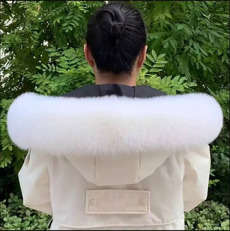 100% gola de pele natural inve - Women'S Fashion Long Coat avaliação e preço