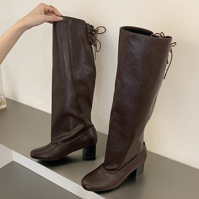Eilyken 2027 Nova Moda de Inve - Women'S Fashion Knee High Boots avaliação e preço