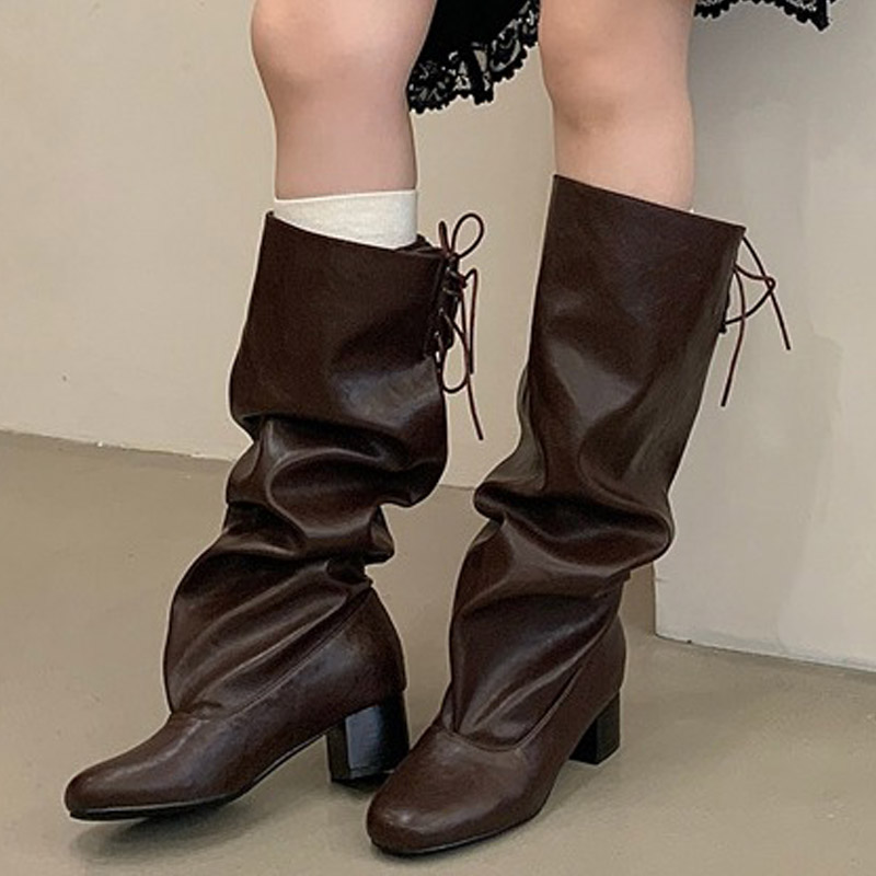 Eilyken 2027 Nova Moda de Inve - Women'S Fashion Knee High Boots avaliação e preço